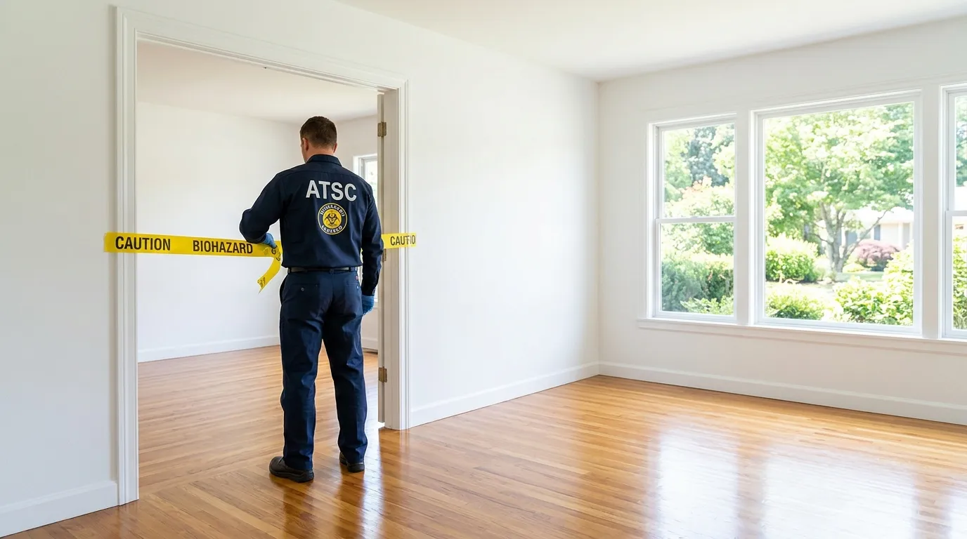 Certified biohazard cleanup crew performing Decomposition Cleanup in Sugar Grove